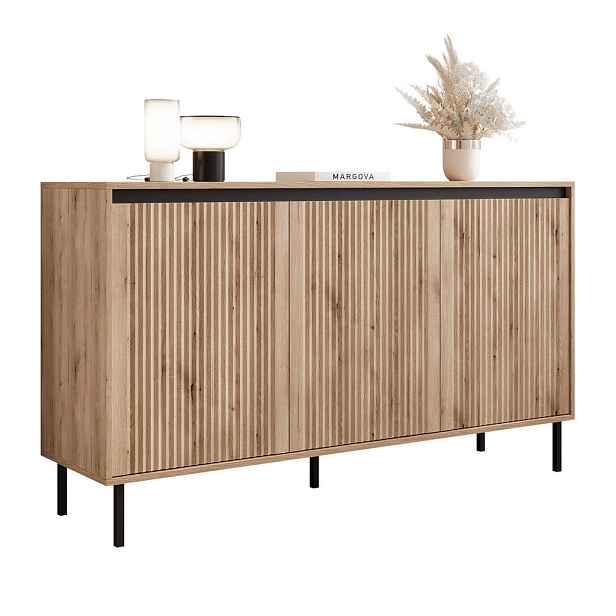 Idohome ŠIROKÁ KOMODA LIRA 149 cm, dub Evoke