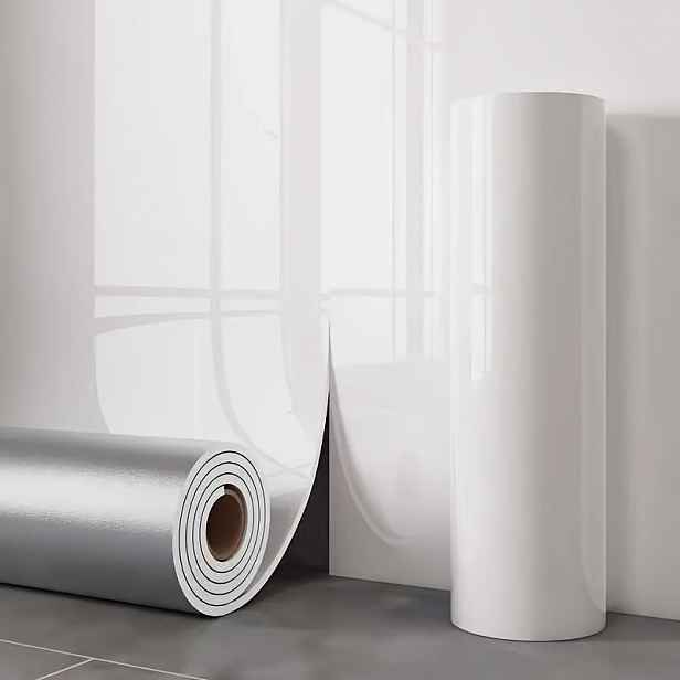 TEMU 15,8×118,11 palců, 2,1 mm tlustá role dekorativní tapety XPE+PVC | Design hladkého povrchu imitujícího dlaždice | s lepicí vrstvou, voděodolná a
