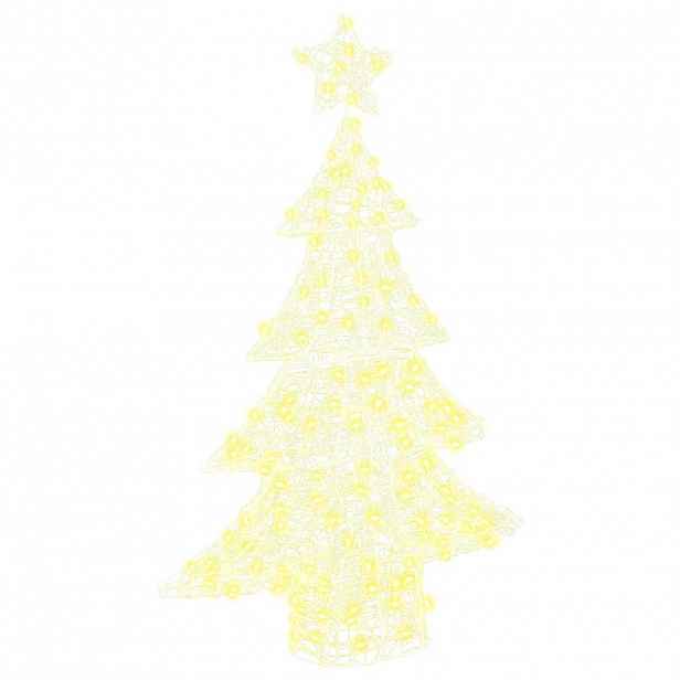 vidaXL Vánoční stromeček 100 LED Teplá bílá 120 cm Akryl