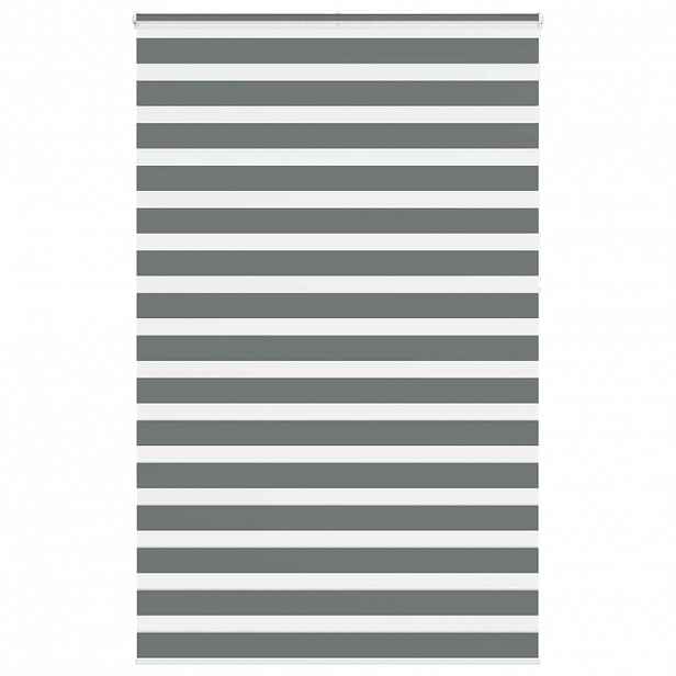 vidaXL Zebra roleta tmavě šedá 145x230cm šířka látky 140,9cm polyester