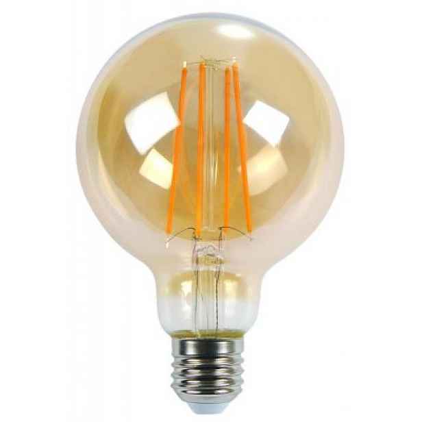 Žárovka LED E27 6W G125, FILAMENT AMBER