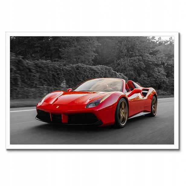 Plakáty v rámu 60x40 Červené Ferrari Fura
