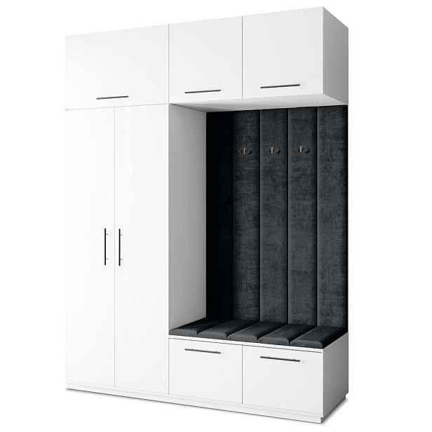 MASSENO MODERNÍ PŘEDSÍŇOVÁ SKŘÍŇ REMA, 180/240/60 cm, bílá