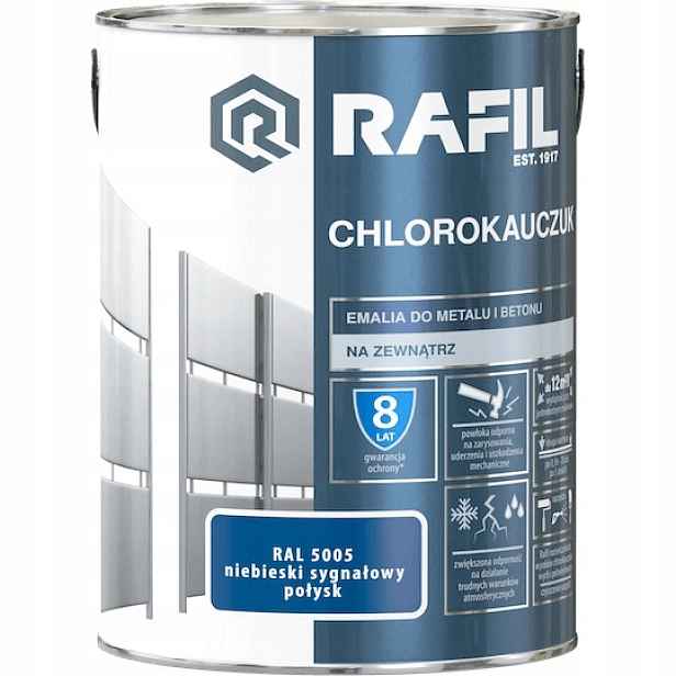 Rafil Chlorkaučukový Smalt 5 L Signální Modrý 5005 Lesk