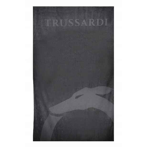 Trussardi TRU2MTW01 Plážová osuška černá 88 x 190 cm