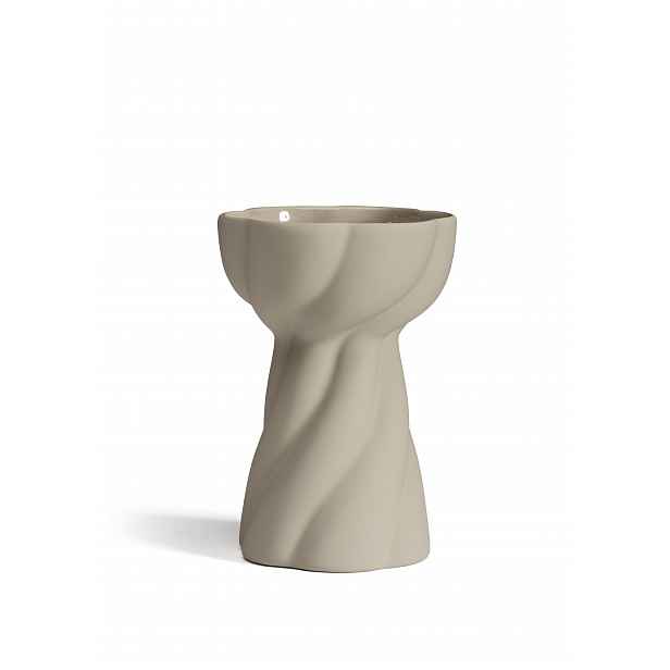 Váza Twist Bulb 12cm, barva písková - COOEE