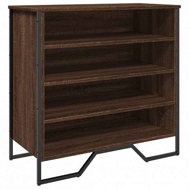 vidaXL Botník hnědý dub 80 x 38 x 78 cm kompozitní dřevo
