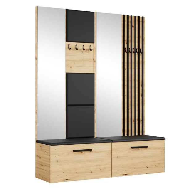 MASSENO MODERNÍ PŘEDSÍŇOVÁ SESTAVA MODULO, 161,2/204/40 cm, dub Artisan