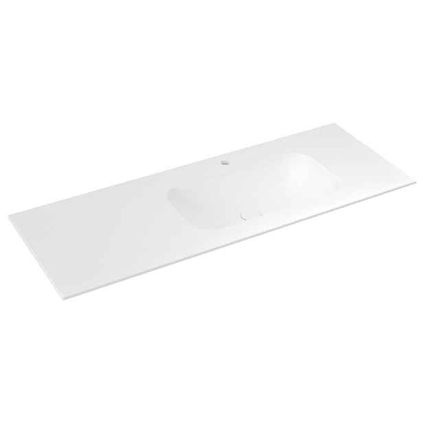 Sapho ARUBA umyvadlo, Rockstone, 170x51,5cm, pravé, bílá mat