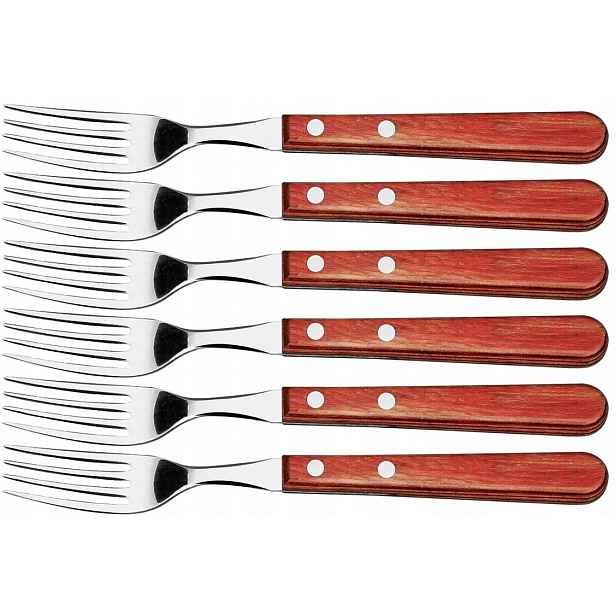 Tramontina 6 x Vidlička 22 cm Jumbo Bordová Polywood