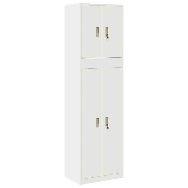 vidaXL Úložná skříňka 2 ks 60 x 40 x 210 cm Ocel Zamykatelné