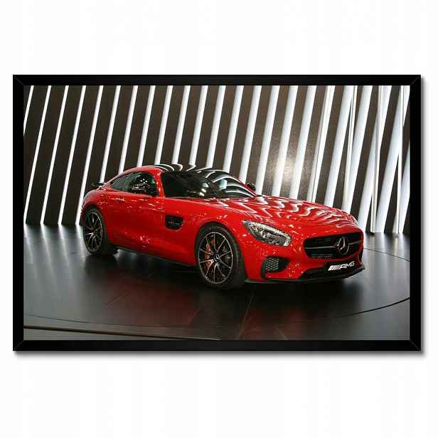 Plakáty v rámu 60x40 Červený Mercedes Amg