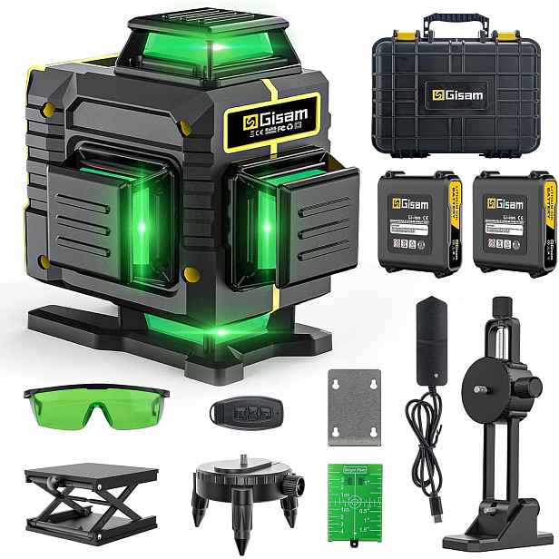 4D Laserová Vodváha 16 Linek 360 Křížový Laser Dálkové Ovládání