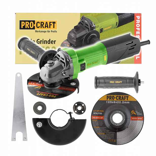 Bruska úhlová Procraft PW2500, 125mm, 1500W