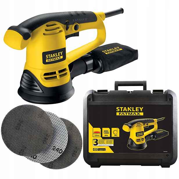 Excentrická bruska 6 rychlostní Stanley 480W FME440K
