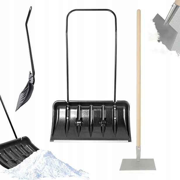 Hrablo Na Sníh S Kolečky A Škrabkou Na Led 25 cm – Odolný Sněhový Pluh