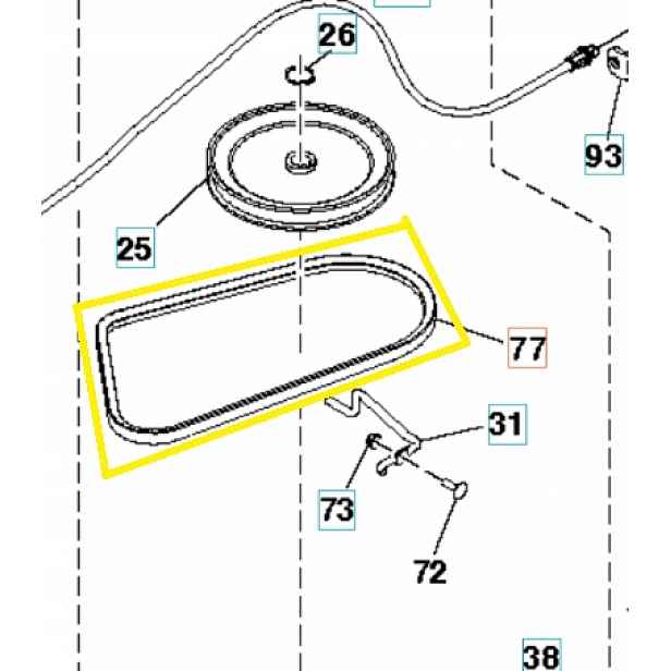 Klínový řemen M105 77XC McCulloch 581605901 Pohon jízdy