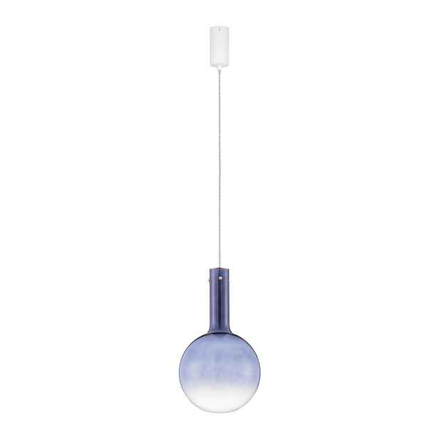 Modré skleněné LED stmívatelné závěsné svítidlo ø 25 cm Nostos – Nova Luce