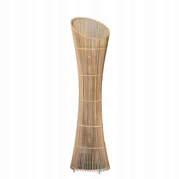 Stojací bambusová lampa boho hnědá do obývacího pokoje 120 cm Abruzzo