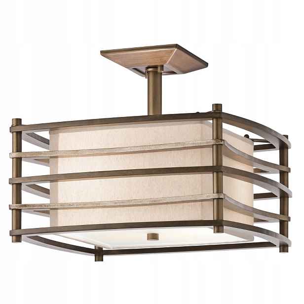Stropní svítidlo Kichler Moxie 2xE27 100W teplá hnědá, retro design