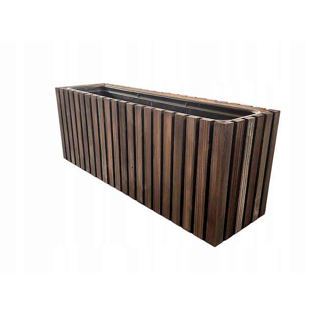 Dřevěný Květináč Květináč Zahradní Box Terasa Květiny Lamely