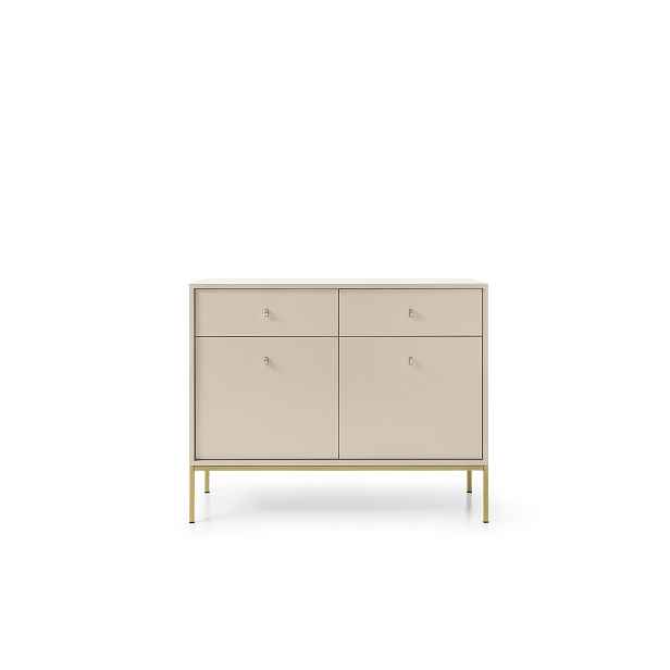Piaski Komoda Mono II 104 cm se zásuvkami béžová/zlatá