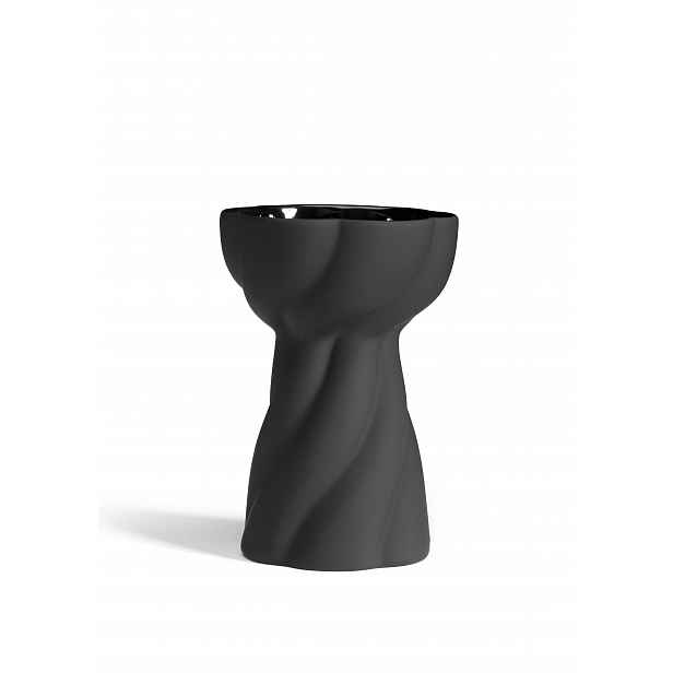 Váza Twist Bulb 12cm, barva černá - COOEE