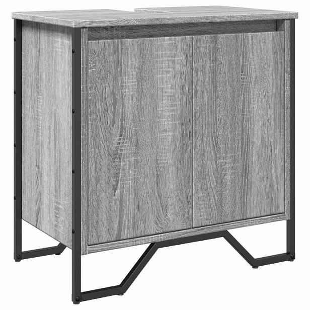 vidaXL Koupelnová skříňka pod umyvadlo šedá sonoma 60x35x60cm kompozit