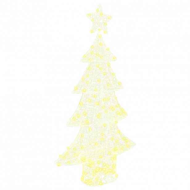 vidaXL Vánoční stromeček 160 LED Teplá bílá 150 cm Akryl