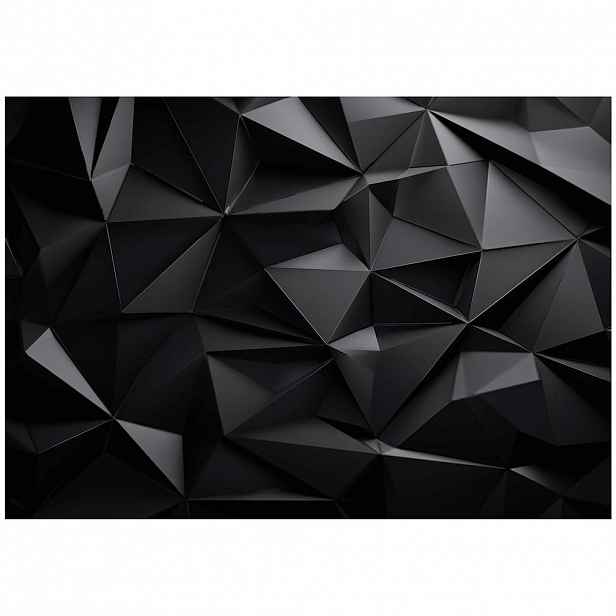 Wallarena 3D abstraktní fototapeta černá 150x105 cm