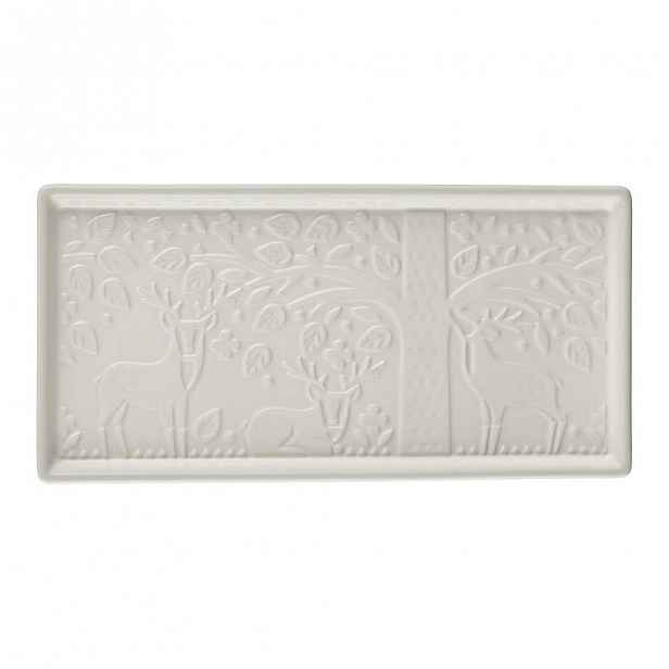 Bílý kameninový servírovací tác Mason Cash In the Forest, 30 x 15 cm