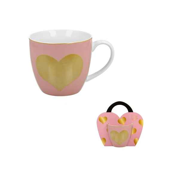 DUO  - Hrnek 460ml Big Heart Pink