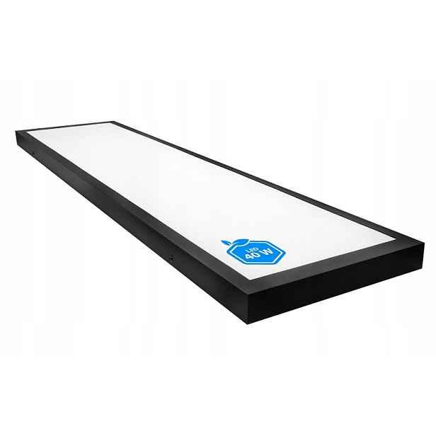 Led panel Stropní Svítidlo Syntron 40W 120x30cm 4000K Nástěnný Černý 130LM/W 5200lm