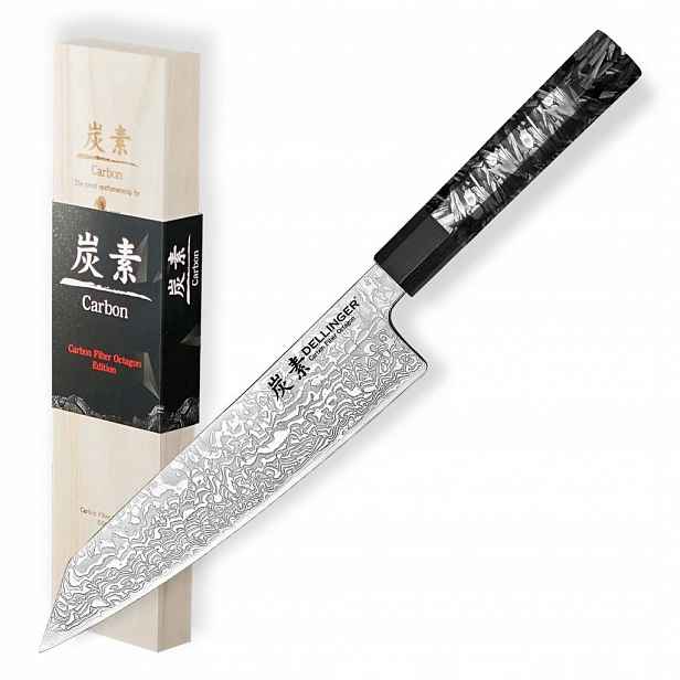 Nůž Dellinger Carbon Fiber Octagon Kiritsuke 215