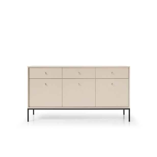 Piaski Komoda Mono II 154 cm béžová/černá