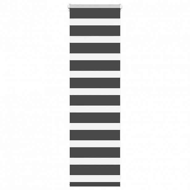 vidaXL Zebra roleta černá 40x100 cm šířka látky 35,9 cm polyester