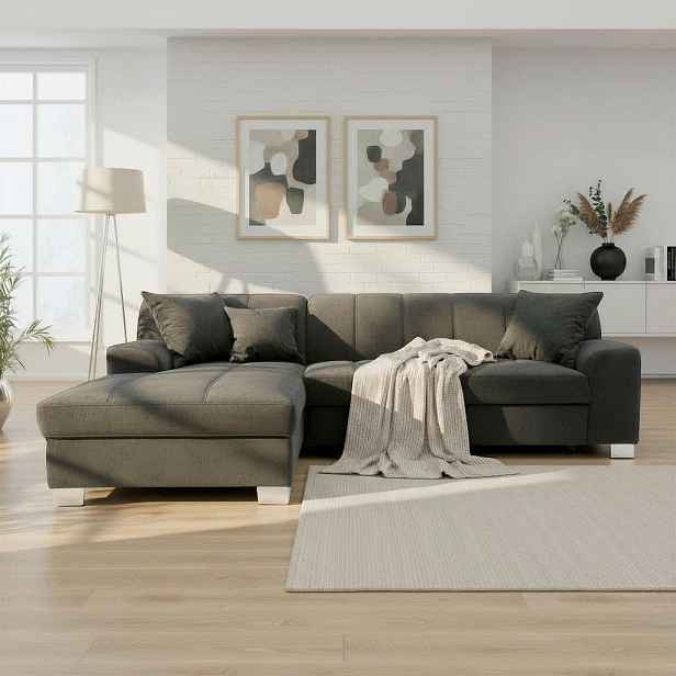 MID.YOU ROHOVÁ ROZKLÁDACÍ POHOVKA, textil, černá