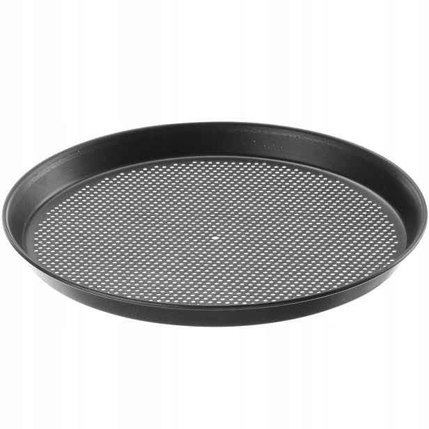 Plechová forma na pečení pizzy kulatá, perforovaná, průměr 400 mm Hendi 616942