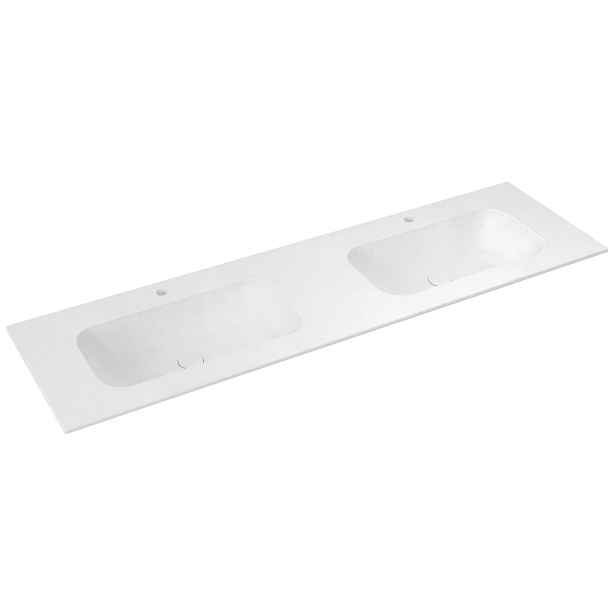 Sapho ARUBA dvojumyvadlo, Rockstone, 180x51,5cm, bílá mat