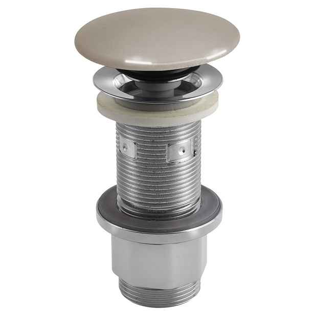 Sapho Umyvadlová výpust 5/4“, click-clack, betonová zátka, 10-80mm, písková pololesk