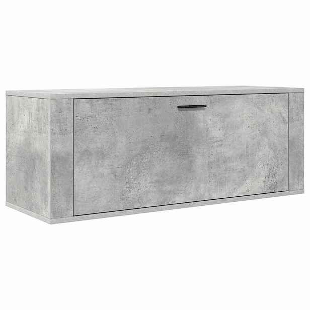 vidaXL Nástěnný botník betonově šedý 100x35x45 cm kompozitní dřevo