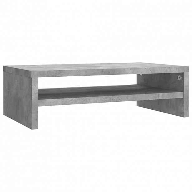 vidaXL Stojan na monitor betonově šedý 42x24x13 cm kompozitní dřevo