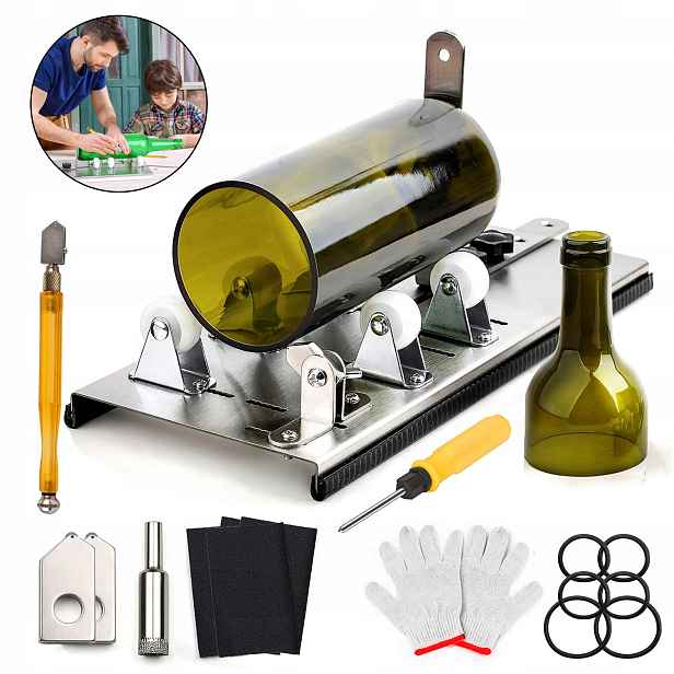 Nerezová Ocel Stroj Na Řezání Skleněných Lahví L-shaped Glass Cutter