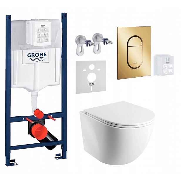 Grohe Rapid Sl s Wc mísou Omnires Spmwbm Tornado a zlatým tlačítkem