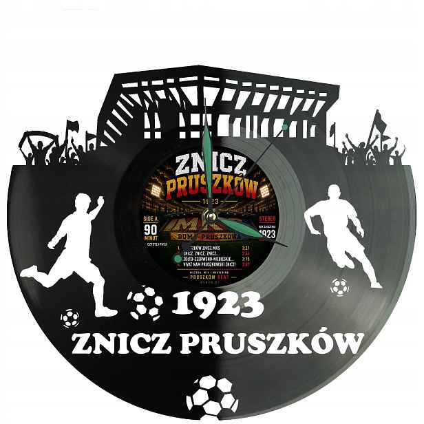Hřbitovní Svíčka Pruszków Stadion Nástěnné hodiny Vinylová deska pro fanouška jako Dárek