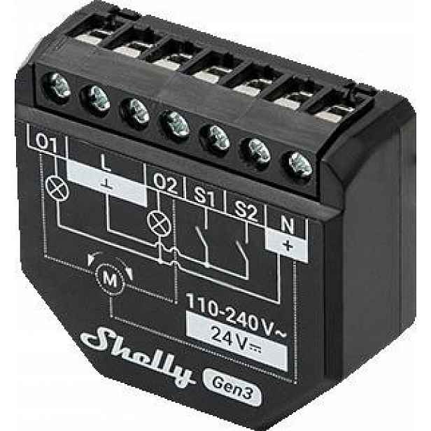 Shelly 2PM GEN3 Relé Pro Wifi A Bluetooth Rolety