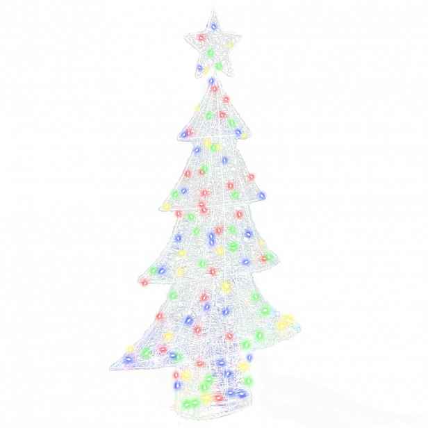vidaXL Vánoční stromeček 160 LED Vícebarevný 150 cm Akryl