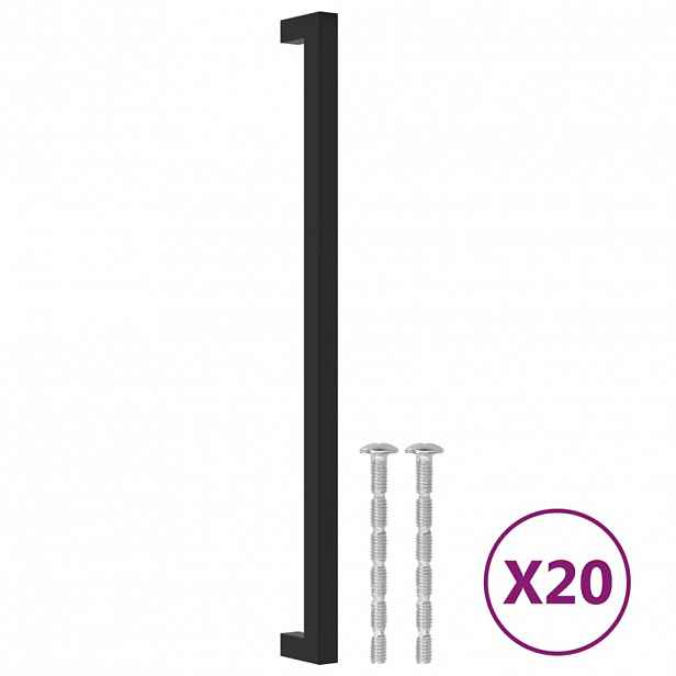 vidaXL Nábytkové úchytky 20 ks černé 320 mm nerezová ocel