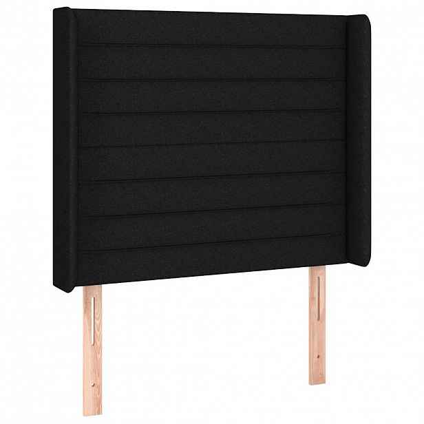 vidaXL Čelo postele typu ušák černé 83x16x118/128 cm textil