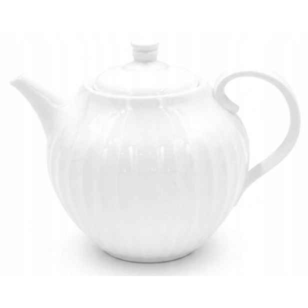 Bellavista – porcelánová konvička bílá, objem 1,2 l, drážkovaný korpus
